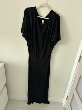 Go Couture Black Draped Maxi Dress